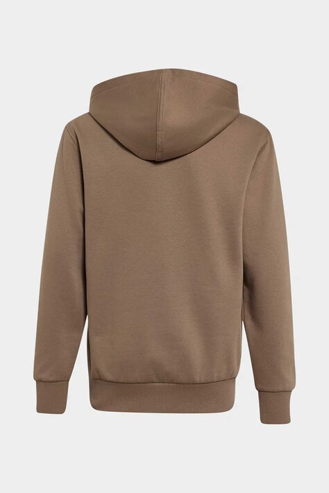 adidas bluza z kapturem dziecięca z bawełną beżowa KX2477