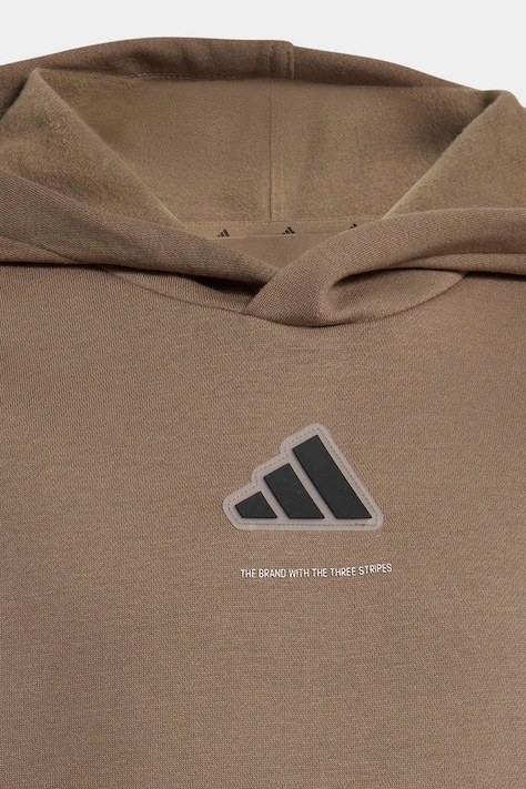 adidas felpa con cappuccio per bambini con cotone beige KX2477