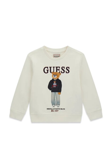 Guess bluza dziecięca bawełniana beżowa N6YQ05 K4096