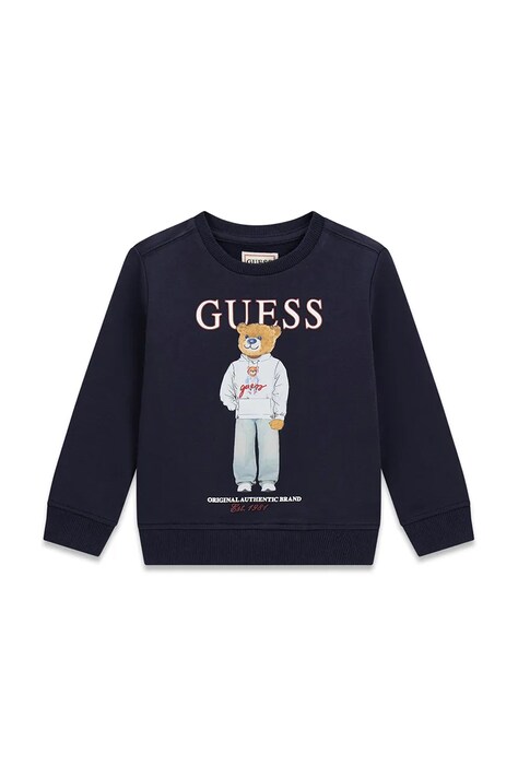 Guess bluza dziecięca bawełniana granatowa N6YQ05 K4096