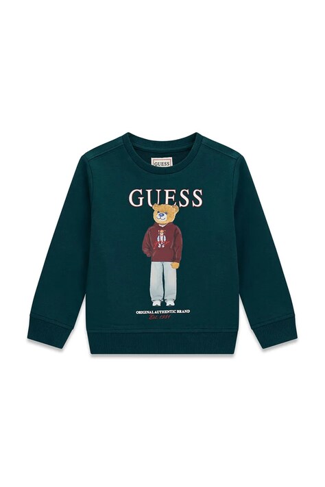 Guess bluza dziecięca bawełniana zielona N6YQ05 K4096