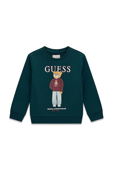 Guess hanorac pentru copii din bumbac verde N6YQ05 K4096