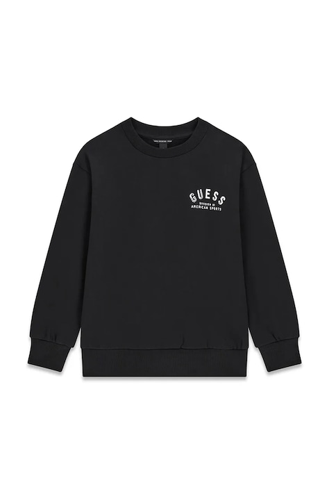 Guess dukserica za djecu od pamuka crna L6YQ04 K4026