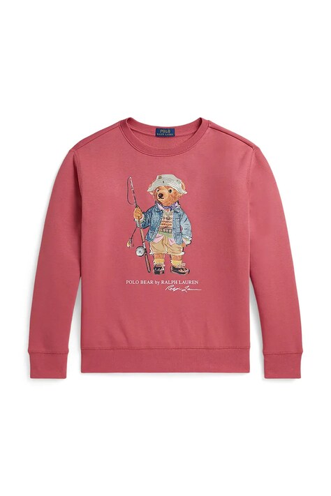 Polo Ralph Lauren dukserica za djecu s pamukom roza 323B18891001