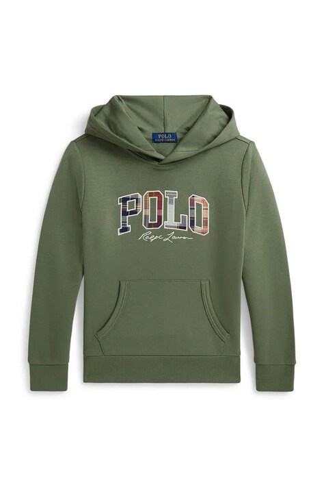 Polo Ralph Lauren mikina s kapucňou detská s bavlnou zelená 323B18465002
