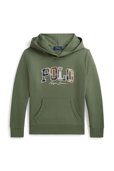 Polo Ralph Lauren μπλούζα με κουκούλα παιδική με βαμβάκι πράσινη 323B18465002