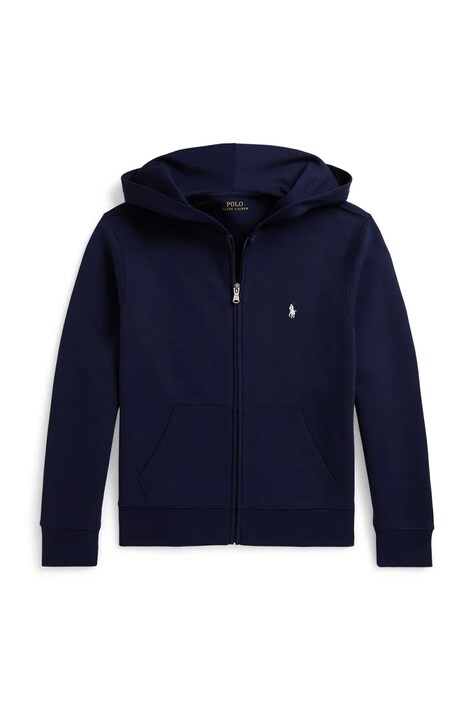 Polo Ralph Lauren dukserica sa kapuljačom za djecu s pamukom mornarsko plava 323A95762006
