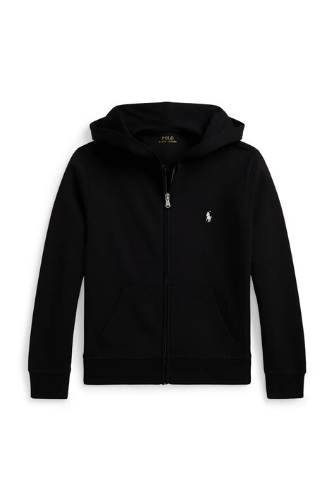 Polo Ralph Lauren dukserica sa kapuljačom za djecu s pamukom crna 323A95762005