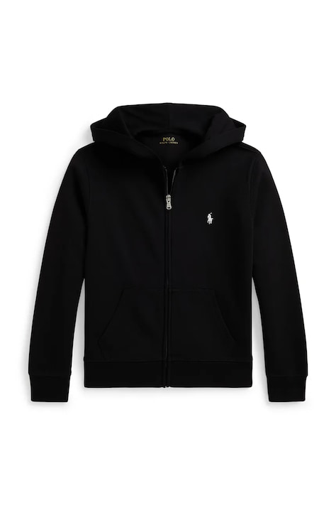 Polo Ralph Lauren dukserica sa kapuljačom za djecu s pamukom crna 323A95762005
