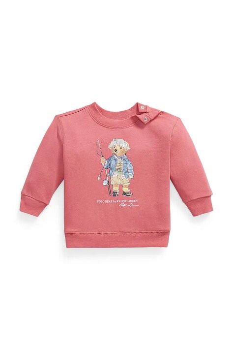 Polo Ralph Lauren pulover za dojenčke z bombažem roza 320B18891001