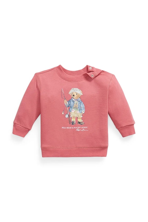 Polo Ralph Lauren pulover za dojenčke z bombažem roza 320B18891001