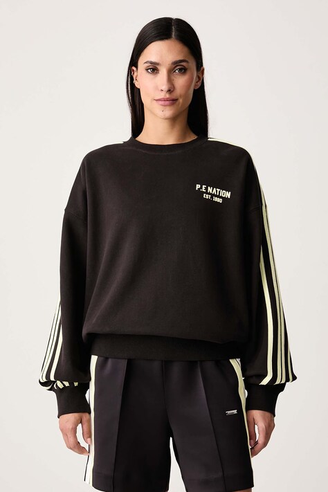 P.E Nation Bluza treningowa damska bawełniana Voltage czarna 263F144