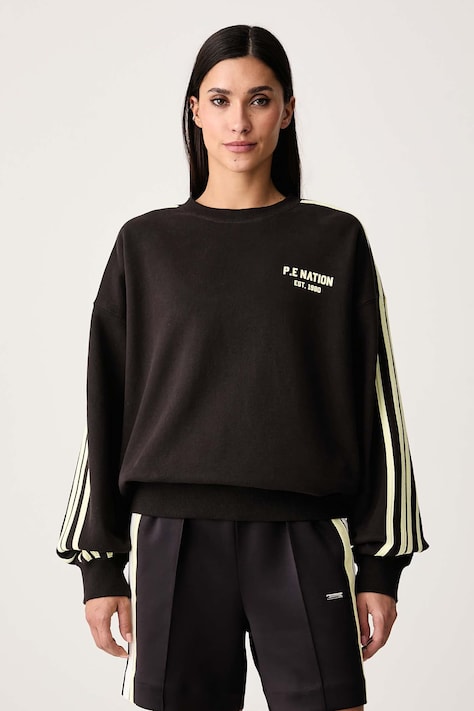 P.E Nation Bluza treningowa damska bawełniana Voltage czarna 263F144