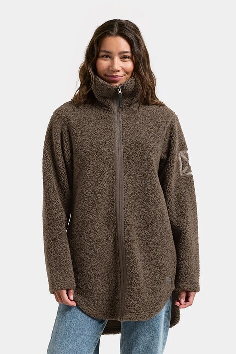Didriksons Bluza rozpinana damska polarowa UMI brązowa 506183