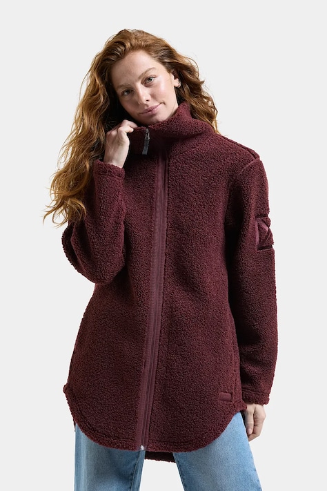 Didriksons Bluza rozpinana damska polarowa UMI bordowa 506183