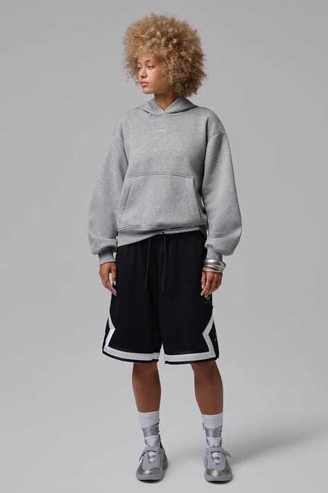Jordan Bluza z kapturem damska z bawełną Brooklyn szara IM7285.064