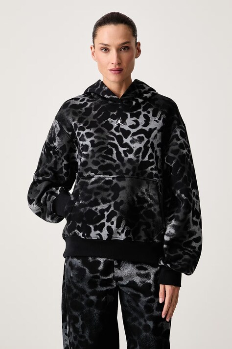 Jordan Mikina s kapucí dámská s bavlnou Brooklyn Fleece černá IX6900.010