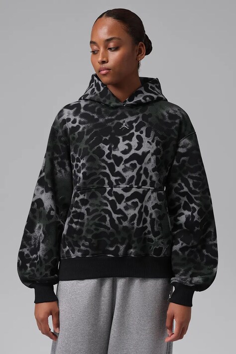 Jordan Bluza z kapturem damska z bawełną Brooklyn Fleece czarna IX6900.010