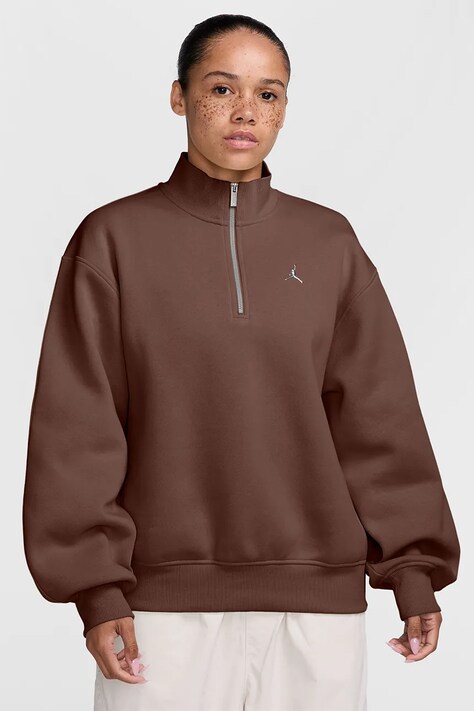 Jordan Bluza damska z bawełną Brooklyn Fleece brązowa IV7533.265