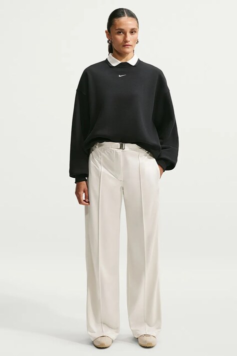 Nike Sportswear Bluza oversize damska z bawełną Studio Fleece czarna IM8082.001