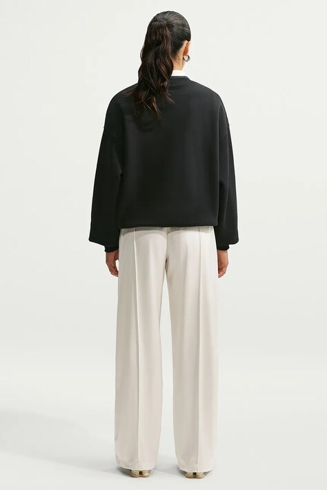 Nike Sportswear Bluza oversize damska z bawełną Studio Fleece czarna IM8082.001
