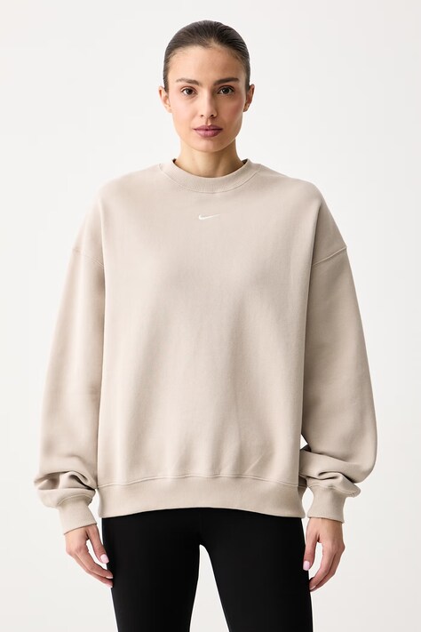 Nike Sportswear Μπλούζα oversize γυναικεία με βαμβάκι Studio Fleece μπεζ IM8082.236