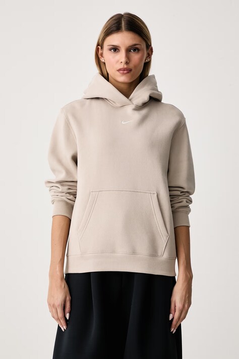 Nike Sportswear Bluza z kapturem damska z bawełną Studio Fleece beżowa IM8100.236