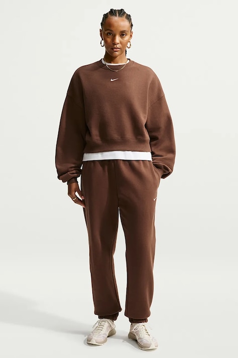 Nike Sportswear Bluza damska z bawełną Studio Fleece brązowa IM8497.259