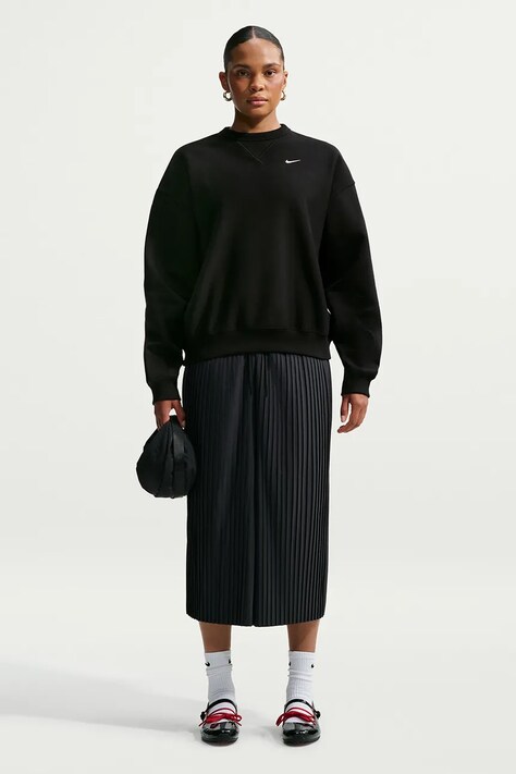 Nike Sportswear Bluza oversize damska z bawełną Studio Fleece czarna IO2103.001