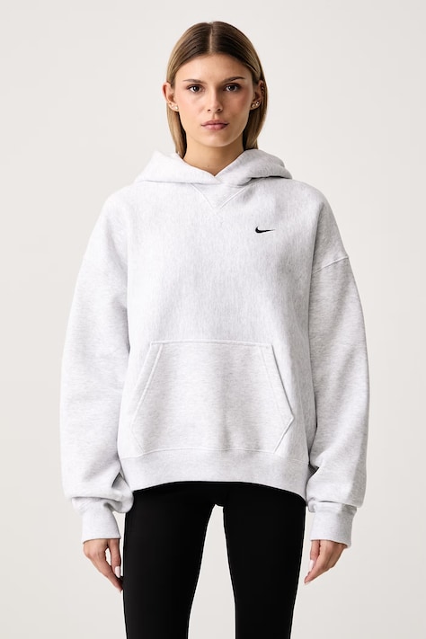 Nike Sportswear Dukserica sa kapuljačom ženska s pamukom Studio Fleece siva IO2105.051
