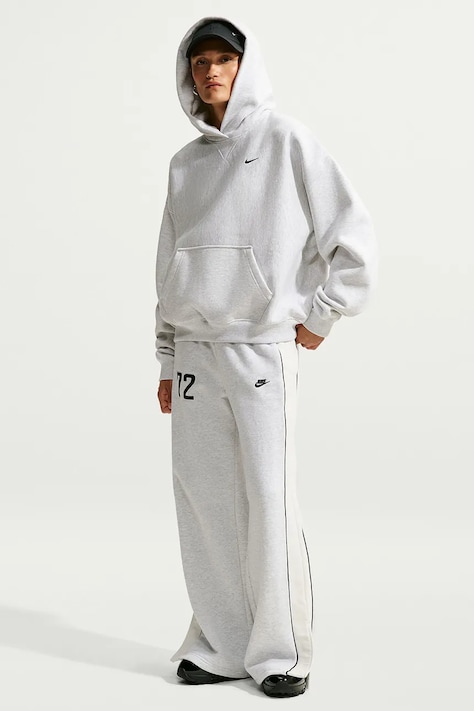 Nike Sportswear Bluza z kapturem dziecięca z bawełną Studio Fleece szara IO2105.051
