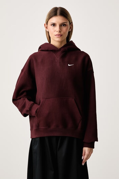 Nike Sportswear Bluza oversize damska z bawełną Studio Fleece brązowa IO2105.658