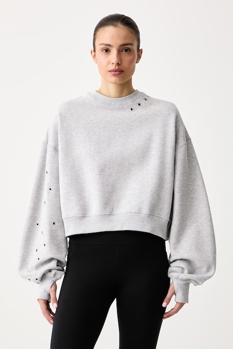 Nike Sportswear Oversize mikina dámska s bavlnou Studio Fleece sivá IX7045.012