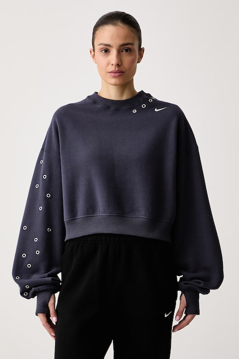 Nike Sportswear Mikina dámska s bavlnou Studio Fleece sivá IX7045.013