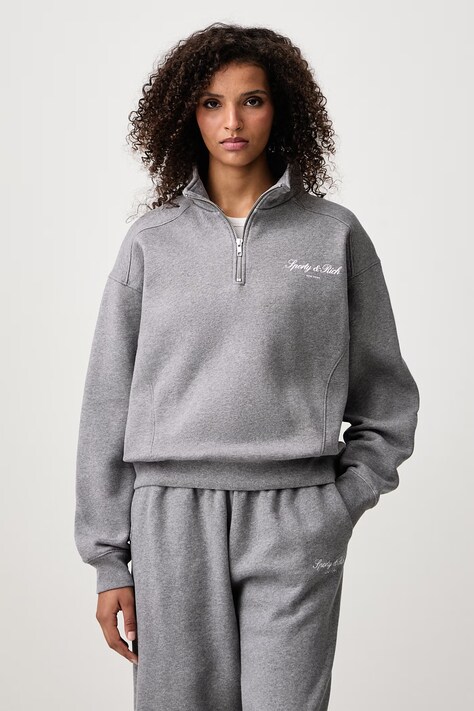 Sporty & Rich Signature NY bluza bawełniana damska szara ST10982000GY34