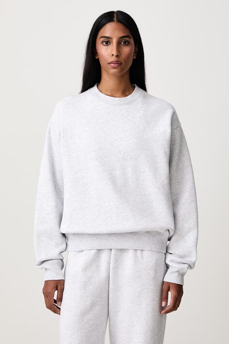 Sporty & Rich Serif Logo bluza bawełniana damska szara ST10384300GY03