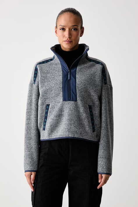 Smartwool Bluza sportowa damska z wełną merino szara SW003188R461