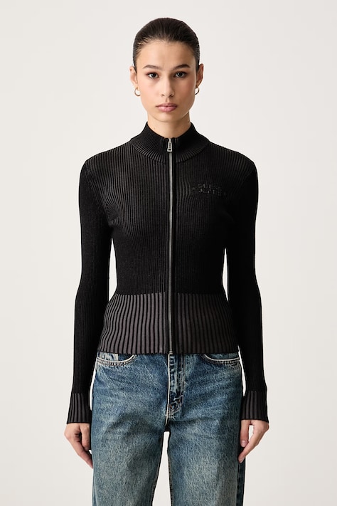 Guess Jeans Kardigan dámský s viskózou černý W6BR05 Z1248