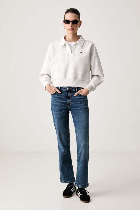 Guess Jeans кофта жіноча з бавовною — AW26-BLDZ5O, сірий — фото 2