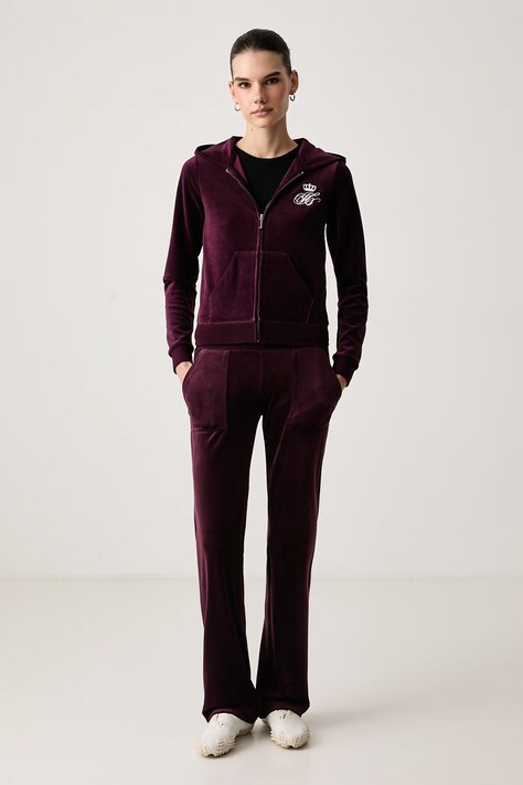 Juicy Couture кофта на застібці з капюшоном жіноча велюрова SCRIPT REBELLE ROBYN — фото 2