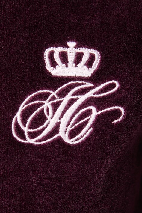 Juicy Couture кофта на застібці з капюшоном жіноча велюрова SCRIPT REBELLE ROBYN — фото 5