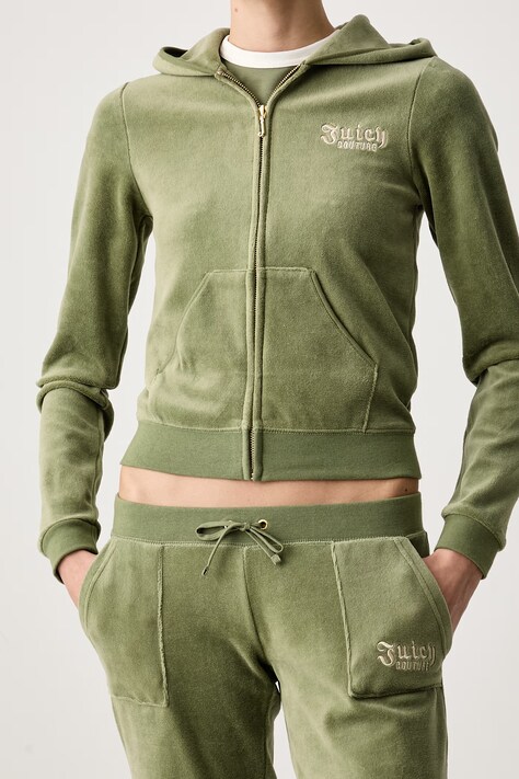 Juicy Couture кофта на застібці з капюшоном жіноча з бавовною REGAL REBELLE ROBYN — фото 4
