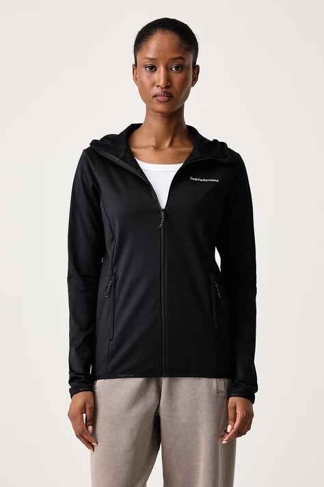 Peak Performance Bluza rozpinana z kapturem damska czarna G802870