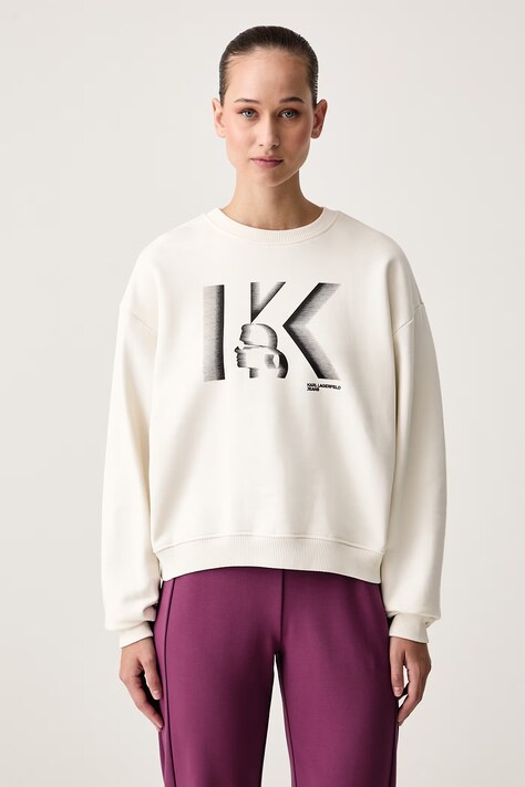 Karl Lagerfeld Jeans Mikina dámská bavlněná béžová B4W20027