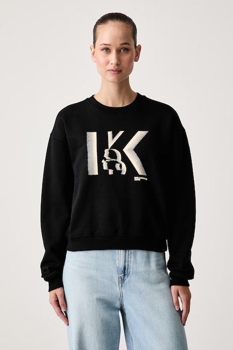 Karl Lagerfeld Jeans Mikina dámská bavlněná černá B4W20027
