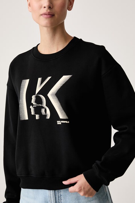 Karl Lagerfeld Jeans кофта жіноча бавовняна — AW26-BLDZ72, чорний — фото 4