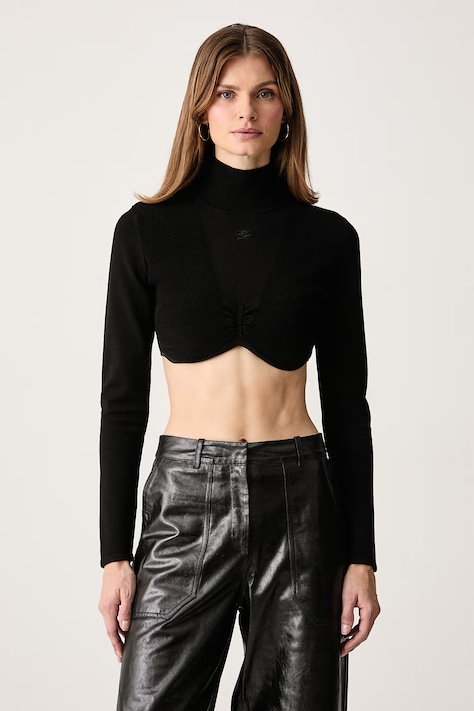 Karl Lagerfeld Bluza rozpinana z kapturem damska beżowa B4W44016