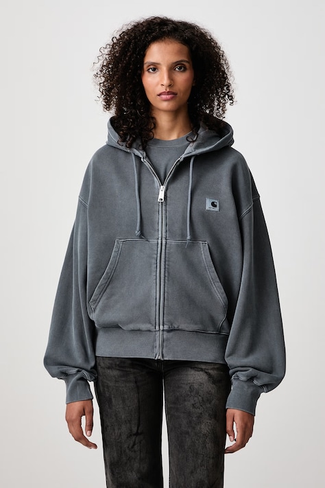 Carhartt WIP Hooded Nelson Jacket кофта на застібці бавовняна жіноча рожева I033830