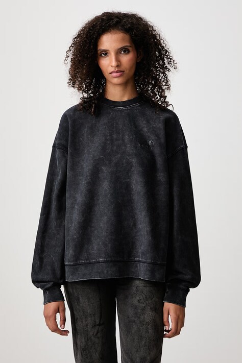 Carhartt WIP Lambert Sweat bluza bawełniana damska czarna I037154