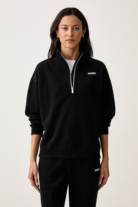 DKNY Bluza damska z bawełną czarna DP6T1652